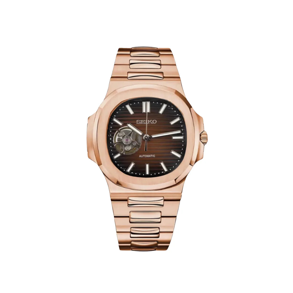 NAUTILUS - OPEN HEART ROSE GOLD CHOCOLATE