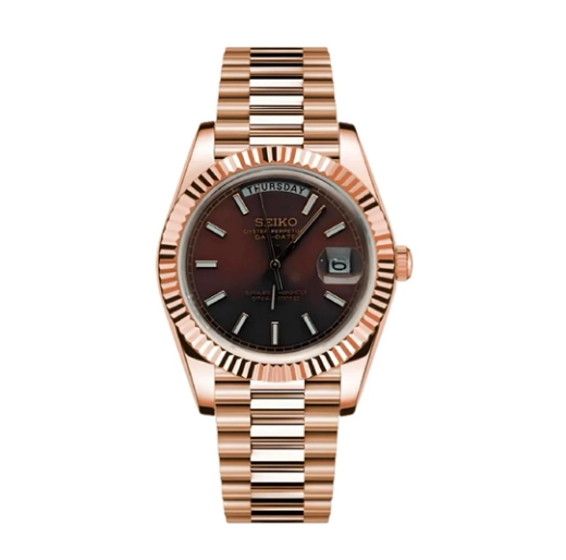 SEIKOJUST - DAYDATE ROSE GOLD CHOCLATE